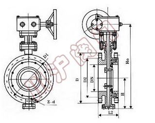 三偏心法兰蝶阀结构图