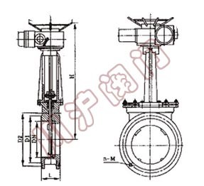 电动刀型闸阀结构图