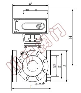 电动三通球阀 结构图