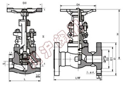 锻钢截止阀 结构图