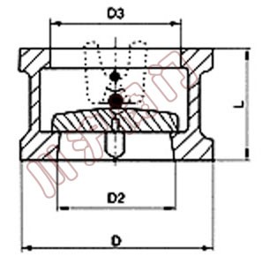 对夹蝶式止回阀结构图