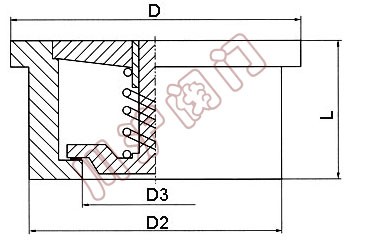 对夹升降式止回阀结构图