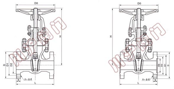 法兰闸阀结构图