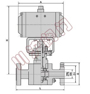 气动高压球阀结构图
