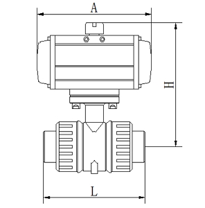 气动塑料球阀结构图