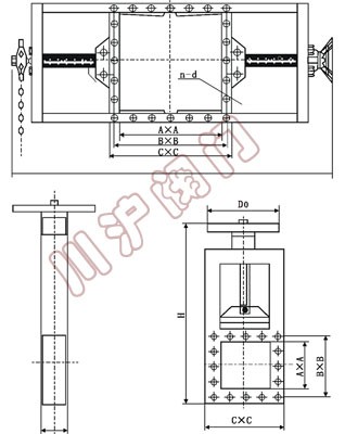 手动插板阀结构图